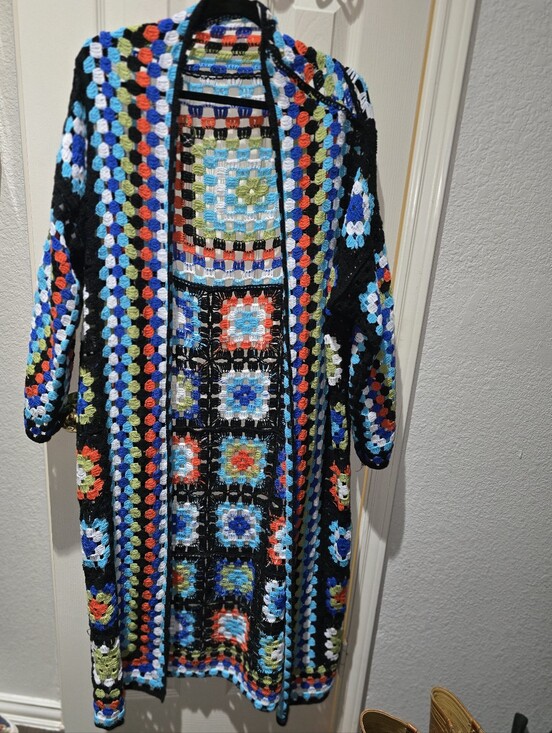 POL Sweaters - ✨ New Without Tags (NWOT)💚 Beautiful POL Granny Square Crochet Duster Cardigan